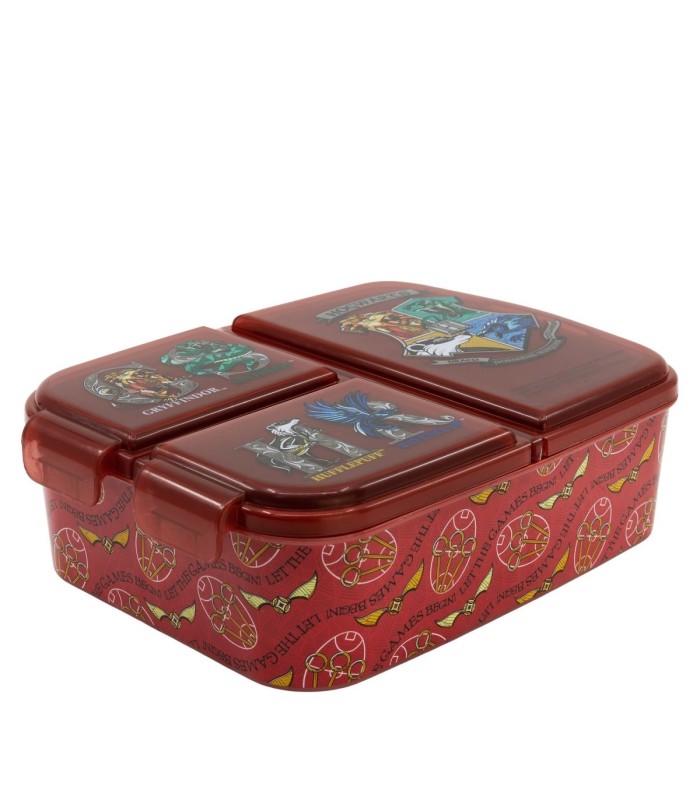 MULTI COMPARTMENT SANDWICH BOX HARRY POTTER SCHOOL SHIELDS