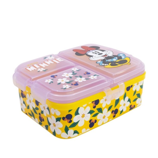XL MULTI COMPARTMENT RECTANGULAR SANDWICH BOX MINNIE SUNSHINE