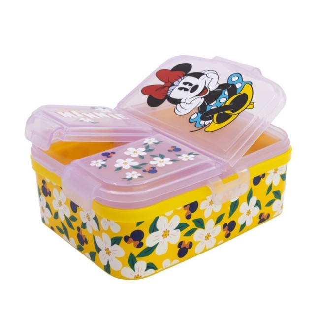 XL MULTI COMPARTMENT RECTANGULAR SANDWICH BOX MINNIE SUNSHINE