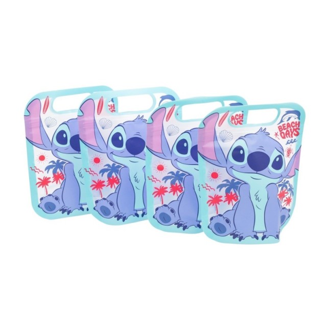 4 ZIPPER BAGS SET STITCH DRAWING