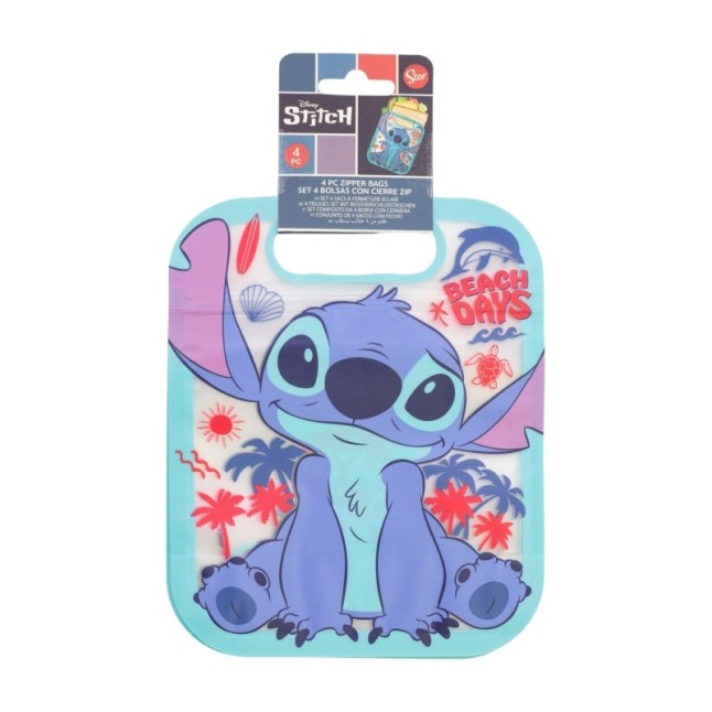 4 ZIPPER BAGS SET STITCH DRAWING