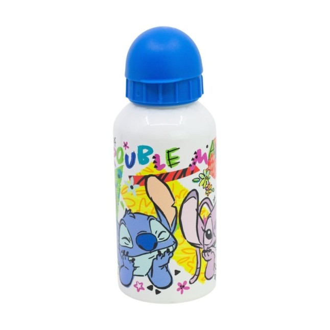 ALUMINIUM SB BOTTLE 400 ML STITCH TROUBLEMAKER