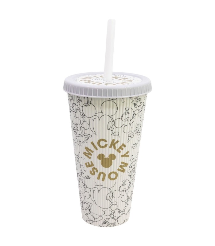 GROOVED PP STRAW TUMBLER 790 ML MICKEY MOUSE SIGNATURE