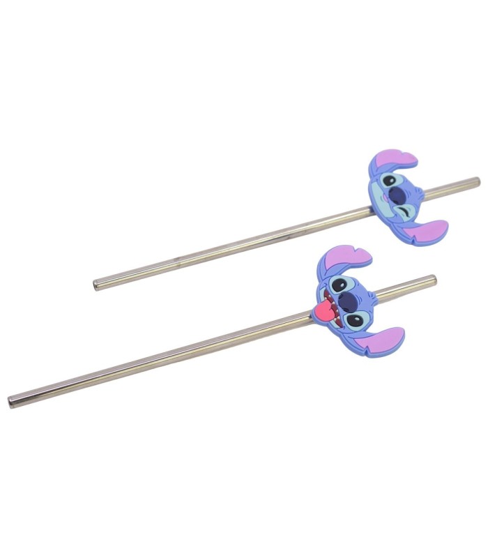 3D TWIN STAINLESS STEEL STRAW SET STITCH ALOHA