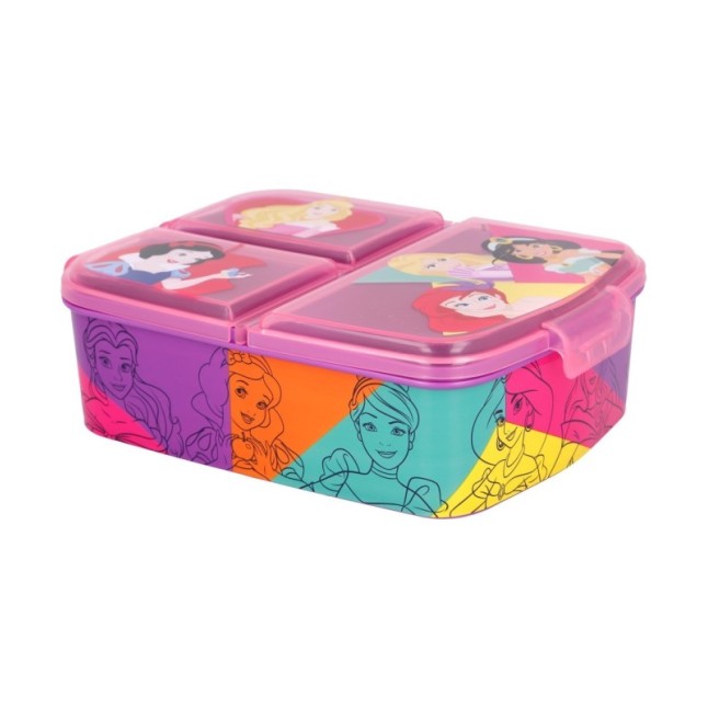 MULTI COMPARTMENT SANDWICH BOX PRINCESS BRIGHT & BOLD