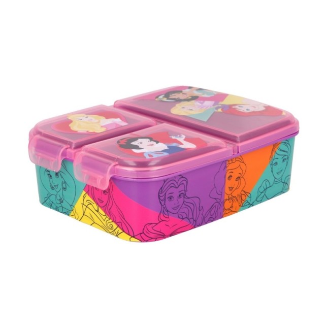 MULTI COMPARTMENT SANDWICH BOX PRINCESS BRIGHT & BOLD