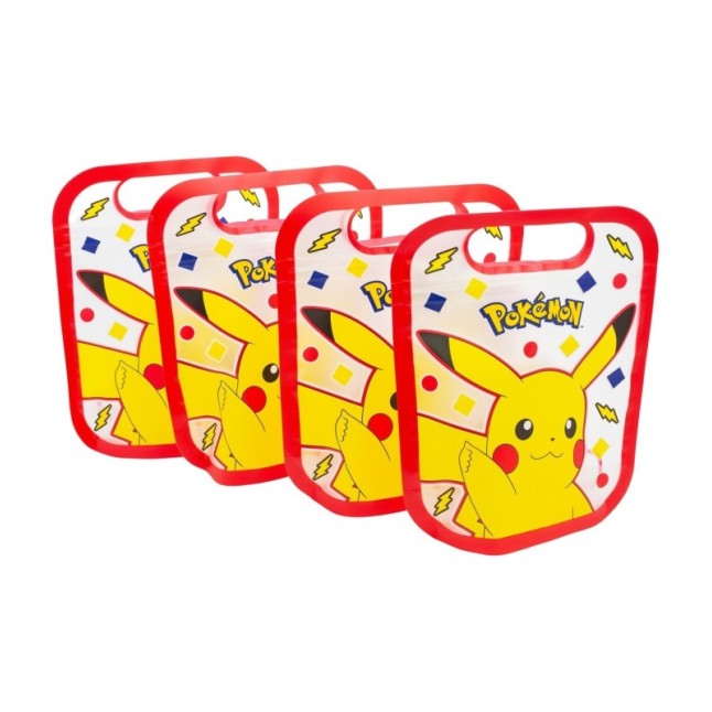 4 ZIPPER BAGS SET POKEMON BLUE TEAM