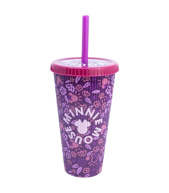 GROOVED PP STRAW TUMBLER 790 ML MINNIE MOUSE CHERRYLICIOUS