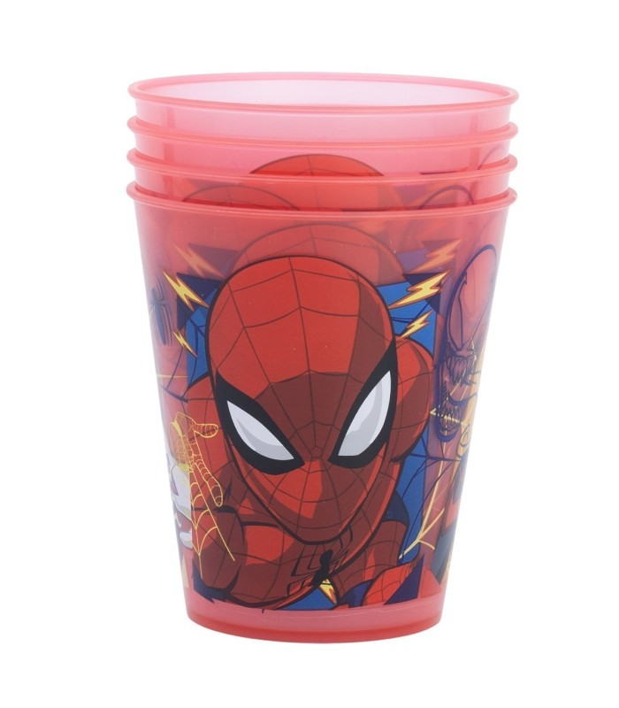 JOY 4 PCS PP TUMBLER SET 285 ML SPIDERMAN