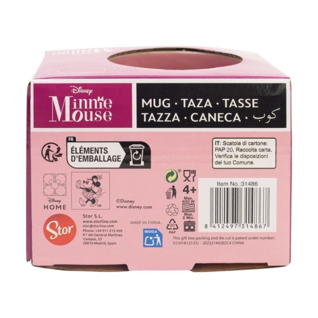 CERAMIC GLOBE MUG 13 OZ IN GIFT BOX MINNIE MOUSE CHERRYLICIOUS