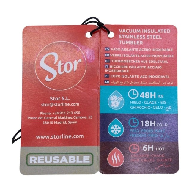 COOL INSULATED STAINLESS STEEL TUMBLER WITH HANDLE 860 ML STITCH ALOHA