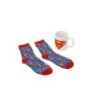 SOCKS AND CERAMIC MUG 11 OZ SET SUPERMAN ICON