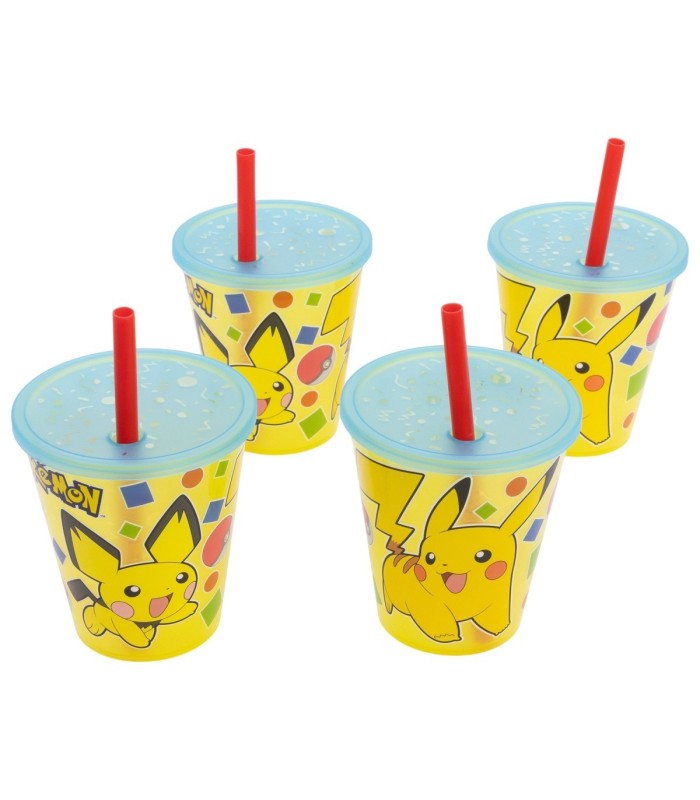 JOY 4 PCS SPORT TUMBLER SET 285 ML SET  POKEMON