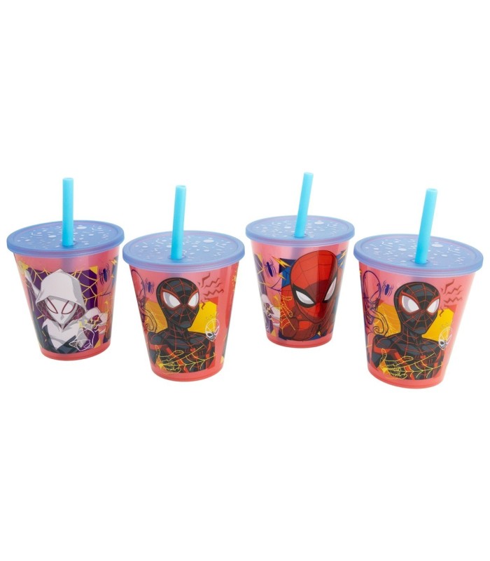 JOY 4 PCS SPORT TUMBLER SET 285 ML SET SPIDERMAN