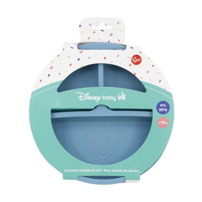 TODDLER DIVIDED SILICONE PLATE MICKEY MOUSE