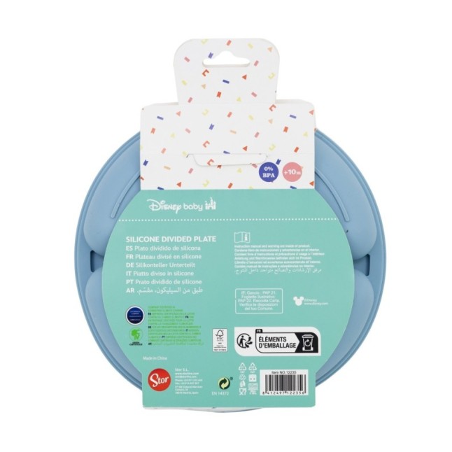 TODDLER DIVIDED SILICONE PLATE MICKEY MOUSE