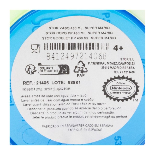 LARGE EASY PP TUMBLER 430 ML SUPER MARIO