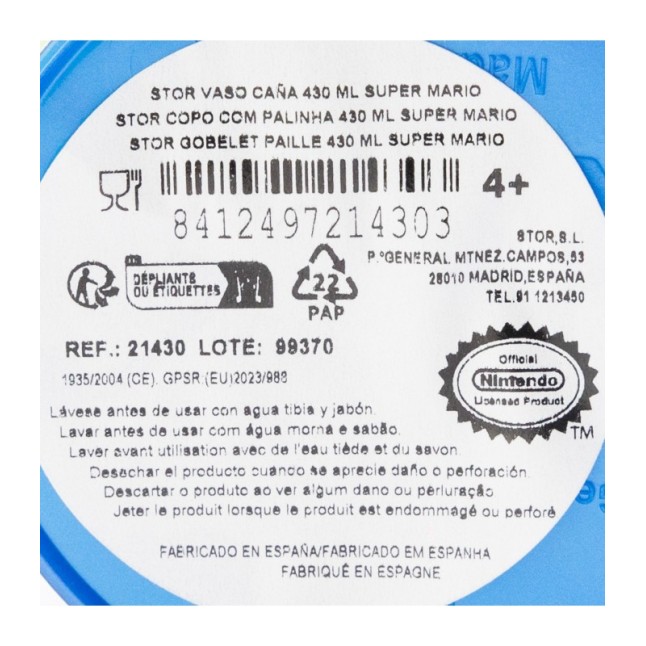 EASY SPORT TUMBLER 430 ML SUPER MARIO