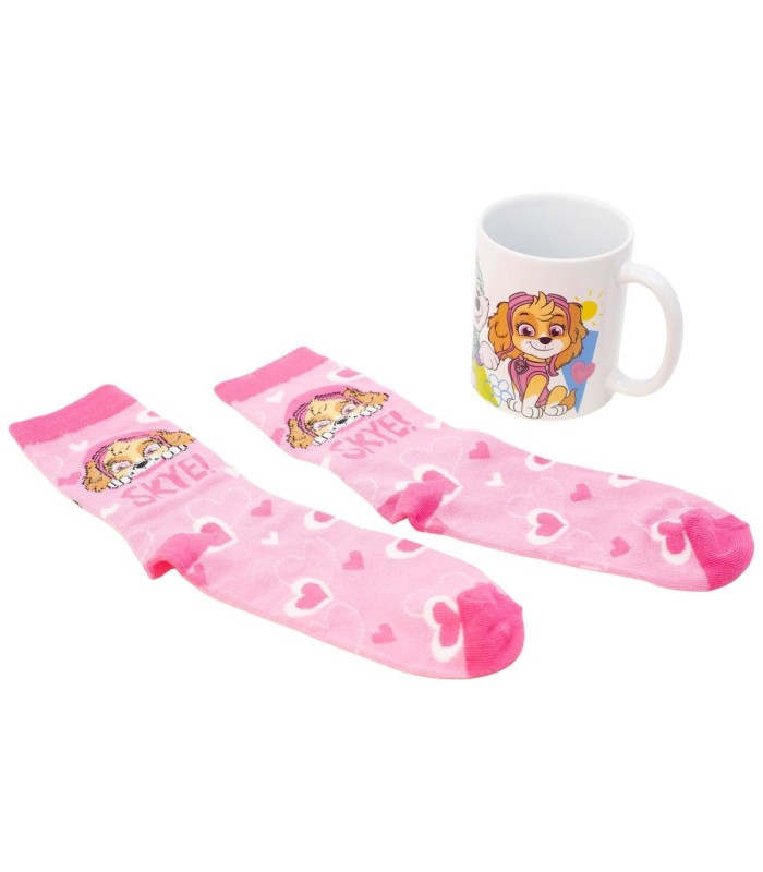 SOCKS AND CERAMIC MUG 11 OZ SET PAW PATROL GIRL GO SKYE