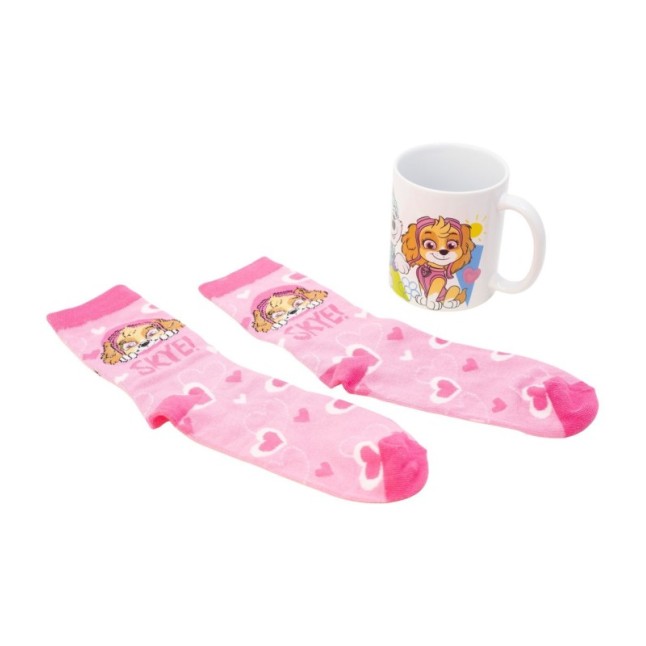SOCKS AND CERAMIC MUG 11 OZ SET PAW PATROL GIRL GO SKYE