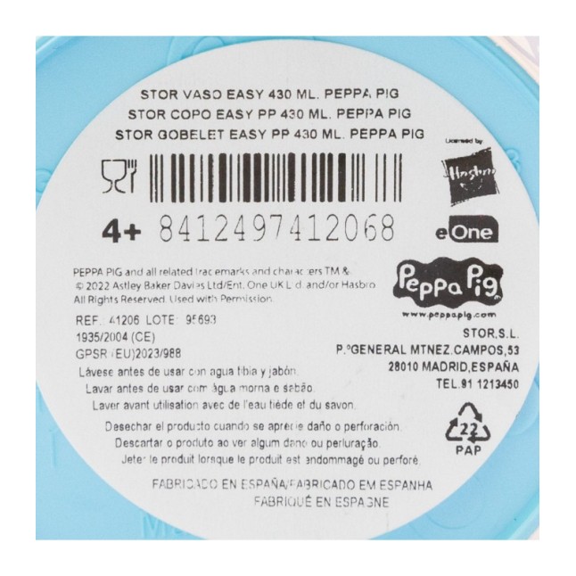 LARGE EASY PP TUMBLER 430 ML PEPPA PIG KINDNESS COUNTS