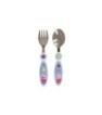2 PCS ELLIPTICAL METALLIC CUTLERY (SPOON AND FORK) SET PEPPA PIG