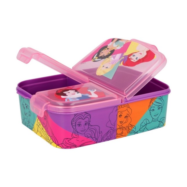 MULTI COMPARTMENT SANDWICH BOX PRINCESS BRIGHT & BOLD