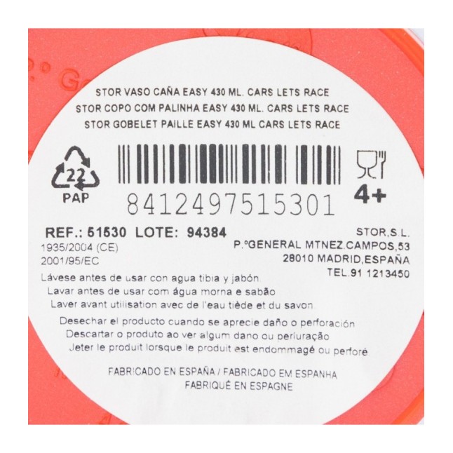 EASY SPORT TUMBLER 430 ML CARS LETS RACE