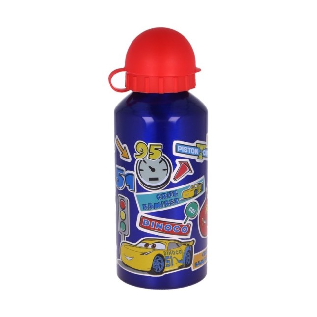 ALUMINIUM BOTTLE 400 ML CARS STICKERS