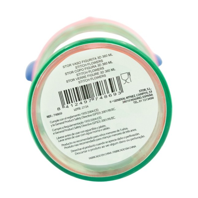 3D FIGURINE TUMBLER 360 ML STITCH FLOWERS AS