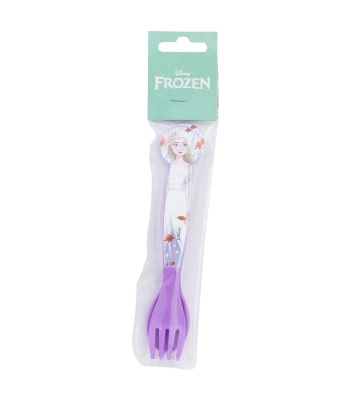 2 PCS PP CUTLERY (SPOON AND FORK) SET IN POLYBAG FROZEN AUTUM LEAVES