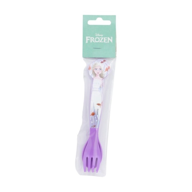 2 PCS PP CUTLERY (SPOON AND FORK) SET IN POLYBAG FROZEN AUTUM LEAVES