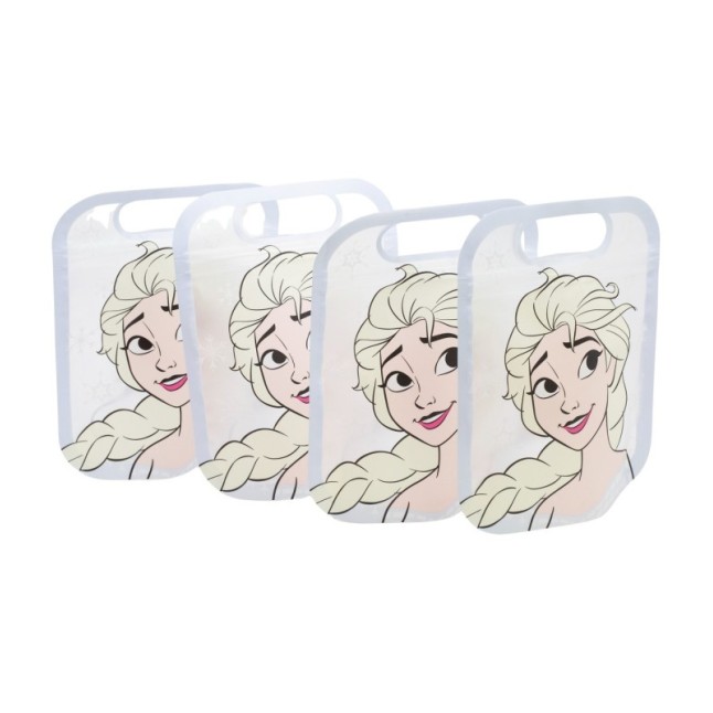 4 ZIPPER BAGS SET FROZEN SNOWY TALE