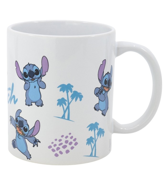 CERAMIC MUG 11 OZ IN GIFT BOX STITCH LEAVES PATTERN CNPL