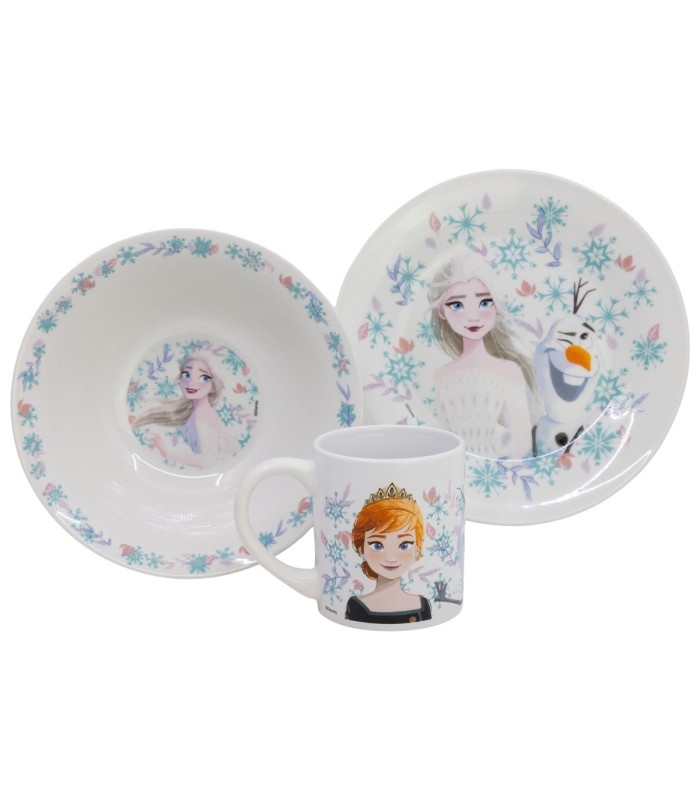 3 PCS CERAMIC SNACK SET (PLATE, BOWL, MUG) IN GIFT BOX FROZEN