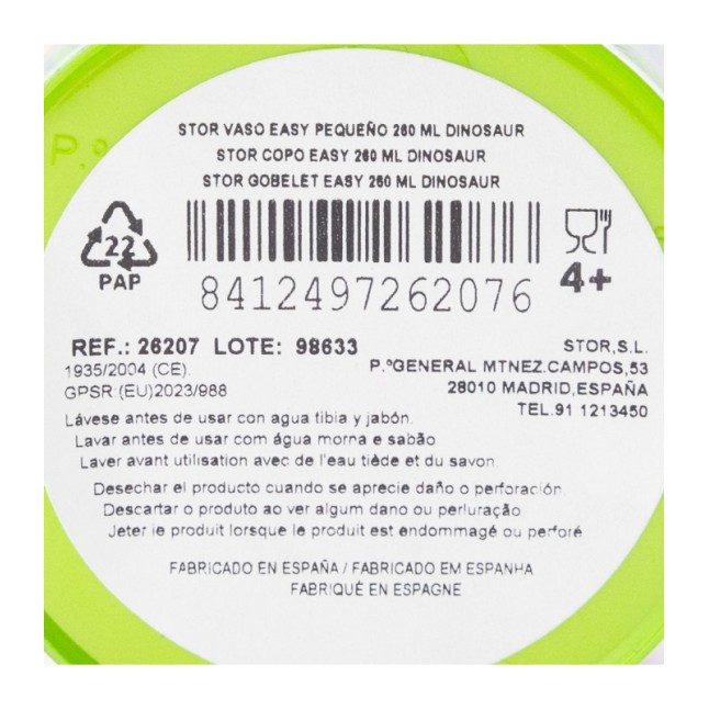 EASY PP TUMBLER 260 ML DINOSAUR