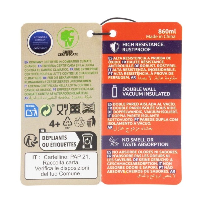 COOL INSULATED STAINLESS STEEL TUMBLER WITH HANDLE 860 ML HARRY POTTER MAGIC & MAYHEM