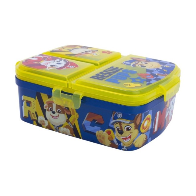 XL MULTI COMPARTMENT RECTANGULAR SANDWICH BOX PAW PATROL BOY RESCUE PUPS