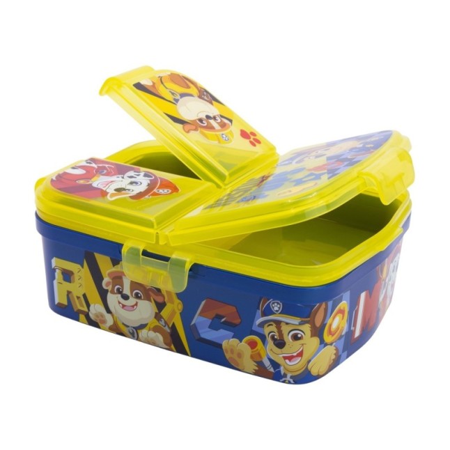 XL MULTI COMPARTMENT RECTANGULAR SANDWICH BOX PAW PATROL BOY RESCUE PUPS