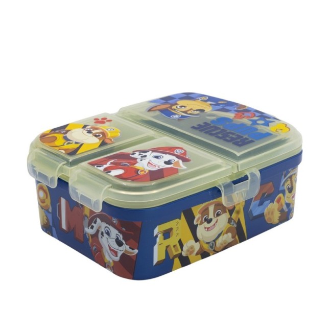 XL MULTI COMPARTMENT RECTANGULAR SANDWICH BOX PAW PATROL BOY RESCUE PUPS