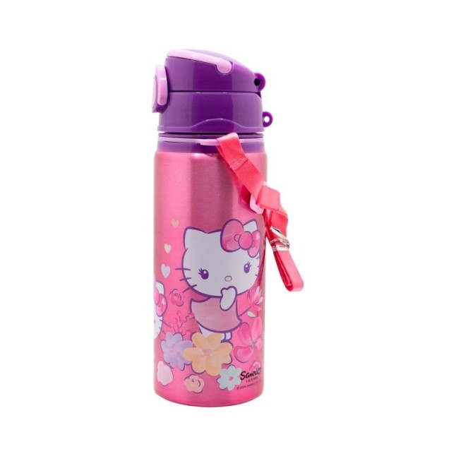 ALUMINIUM POP UP BOTTLE WITH STRAP 730 ML HELLO KITTY
