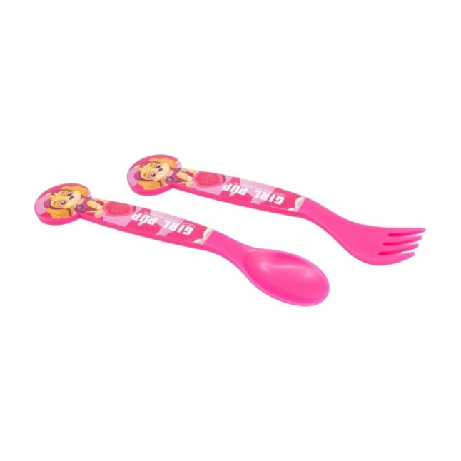 2 PCS PP CUTLERY (SPOON AND FORK) SET IN POLYBAG PAW PATROL GIRL SUPERPOWERS