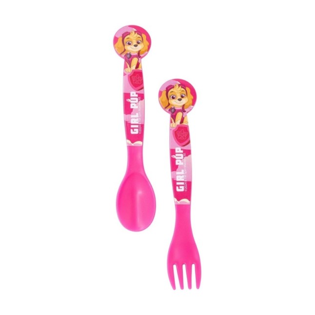 2 PCS PP CUTLERY (SPOON AND FORK) SET IN POLYBAG PAW PATROL GIRL SUPERPOWERS