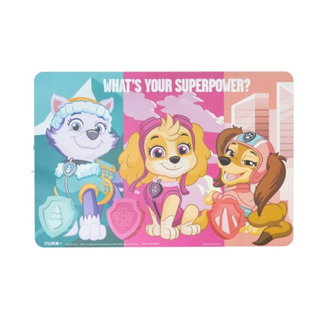 EASY OFFSET PLACEMAT PAW PATROL GIRL SUPERPOWERS