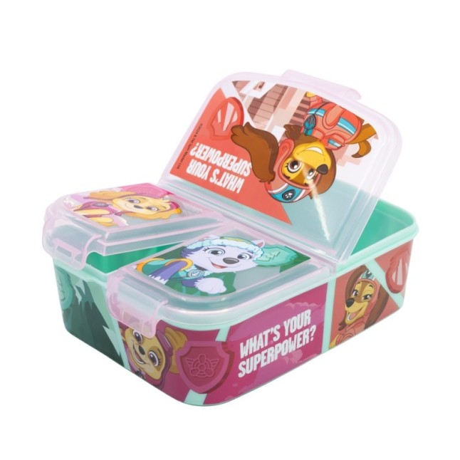 MULTI COMPARTMENT SANDWICH BOX PAW PATROL GIRL SUPERPOWERS