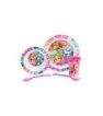 5 PCS MCIRO SET (PLATE, BOWL, TUMBLER, CUTLERY) PAW PATROL GIRL SUPERPOWERS