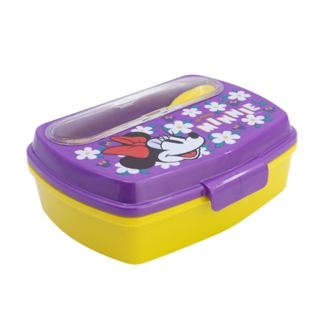 FUNNY SANDWICH BOX WITH CUTLERY MINNIE SUNSHINE