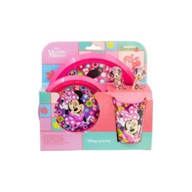 5 PCS EASY SET (PLATE, BOWL, TUMBLER, CUTLERY) (PLATE, BOWL, TUMBLER, CUTLERY) MINNIE BOLD FLORALS