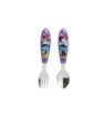 2 PCS ELLIPTICAL METALLIC CUTLERY (SPOON AND FORK) SET MINNIE SUNSHINE