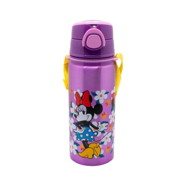 ALUMINIUM POP UP BOTTLE WITH STRAP 730 ML MINNIE SUNSHINE